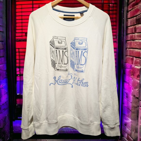 Scotch & Soda Amsterdam Blauw Kitchen Limited Crewneck, Large - Picture 1 of 7